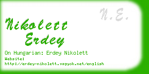 nikolett erdey business card